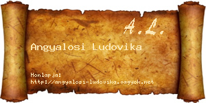 Angyalosi Ludovika névjegykártya